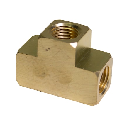 Ags Brass Union Tee, Female (1/4-18 NPT), 1/bag BLF-71B
